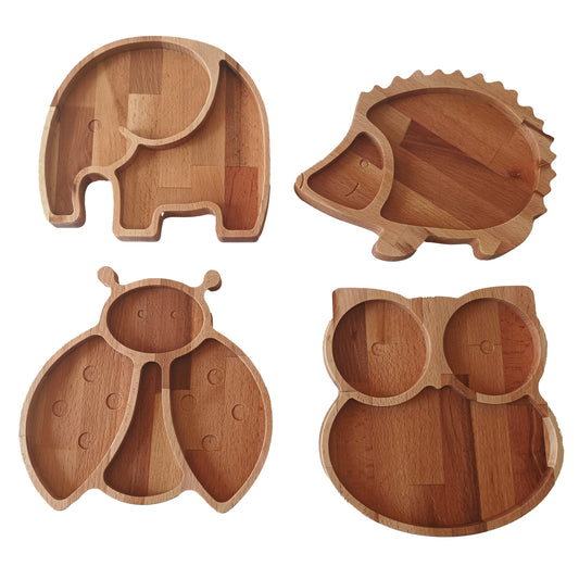 Farfurii pentru bebelusi, in forma de animalute, 185x185x18mm