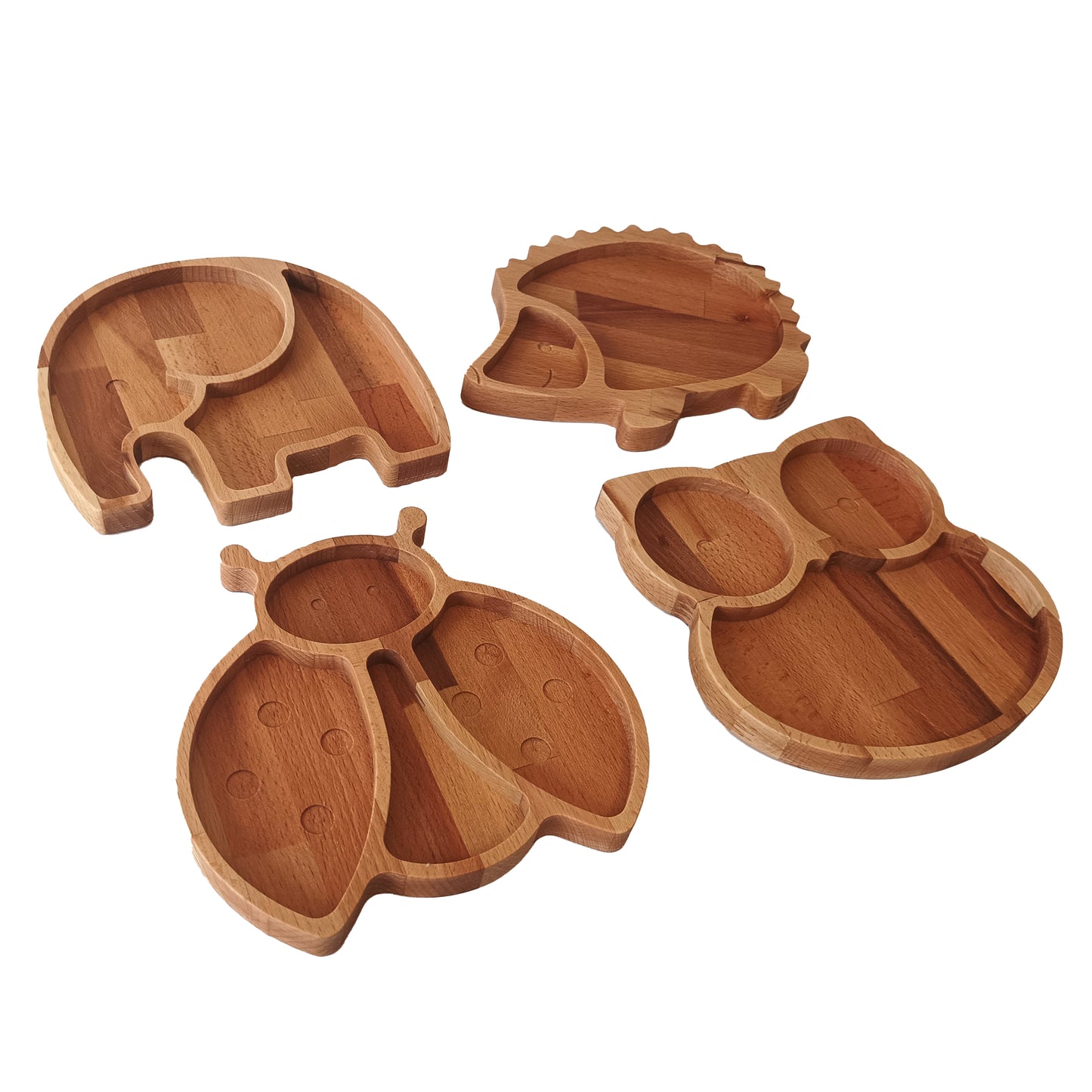 Farfurii pentru bebelusi, in forma de animalute, 185x185x18mm