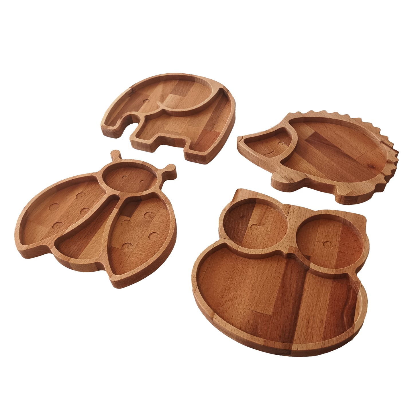 Farfurii pentru bebelusi, in forma de animalute, 185x185x18mm